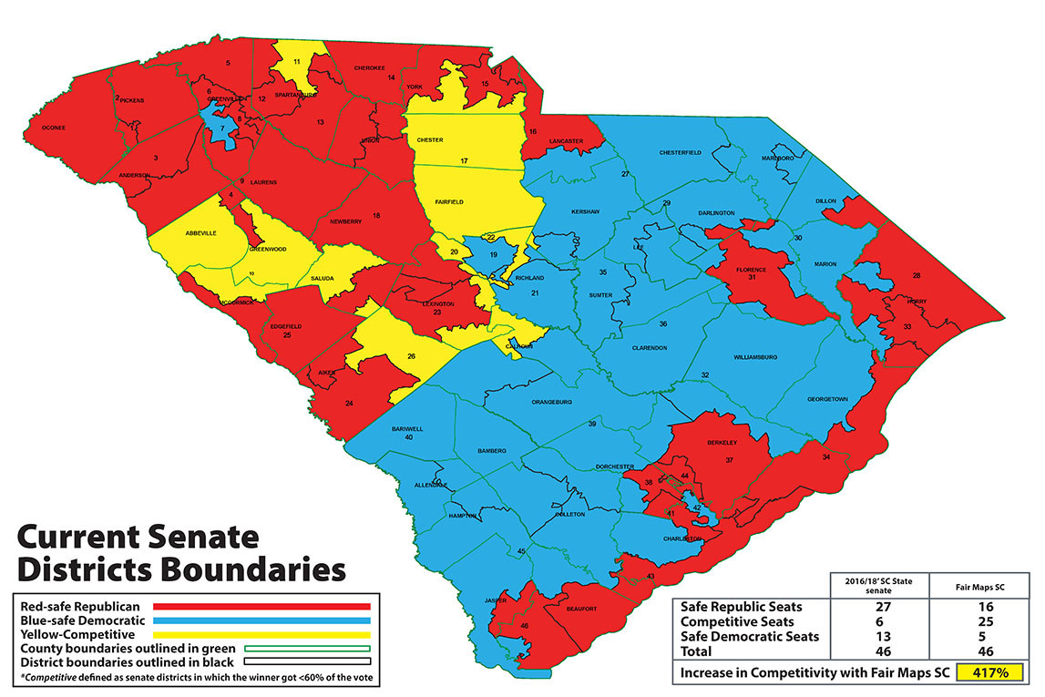 SC 2016/18 senate districts
